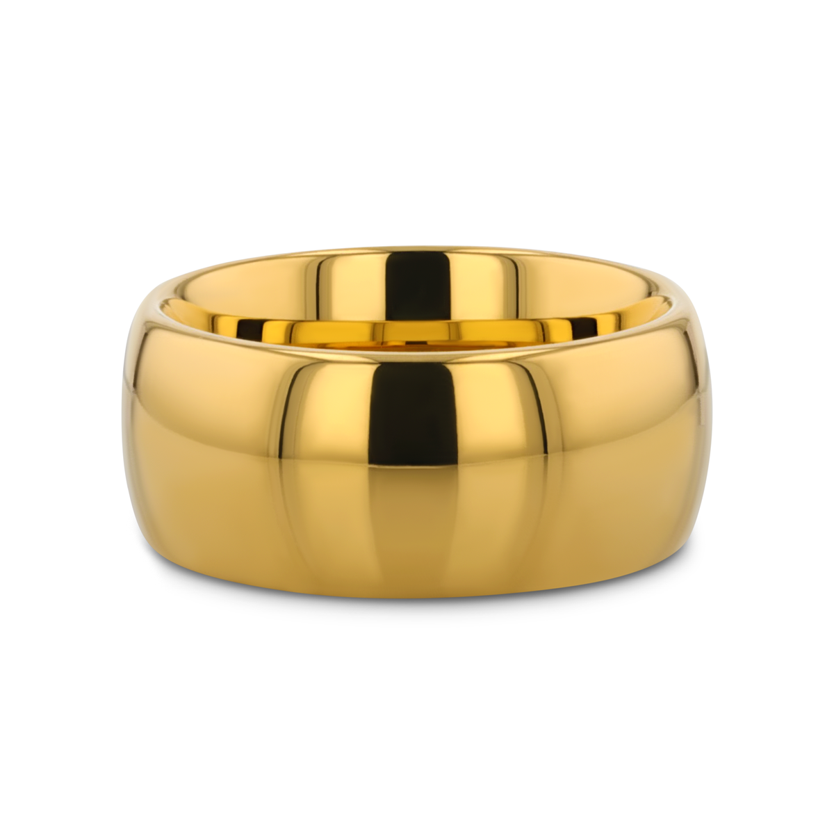 ORO Traditional Domed Gold-Plated Tungsten Carbide Wedding Ring - 4mm - 10mm