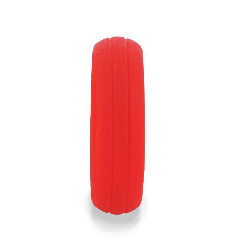 CHERRY Dual Groove Silicone Ring for Men and Women Red Comfort Fit Hypoallergenic Remix - 8mm