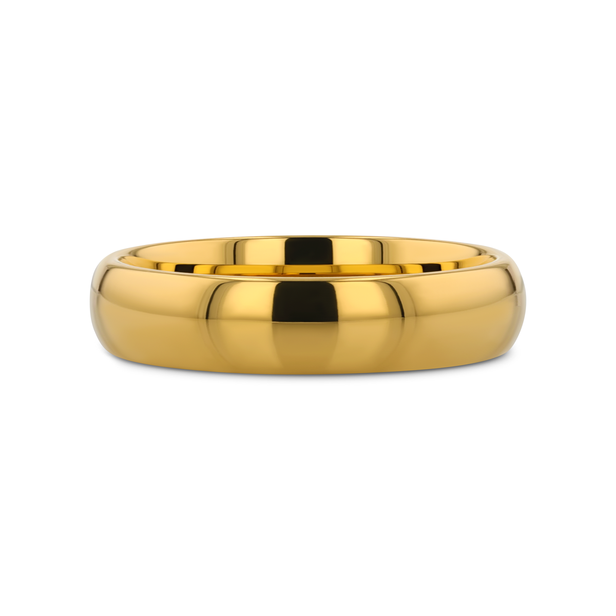 ORO Traditional Domed Gold-Plated Tungsten Carbide Wedding Ring - 4mm - 10mm
