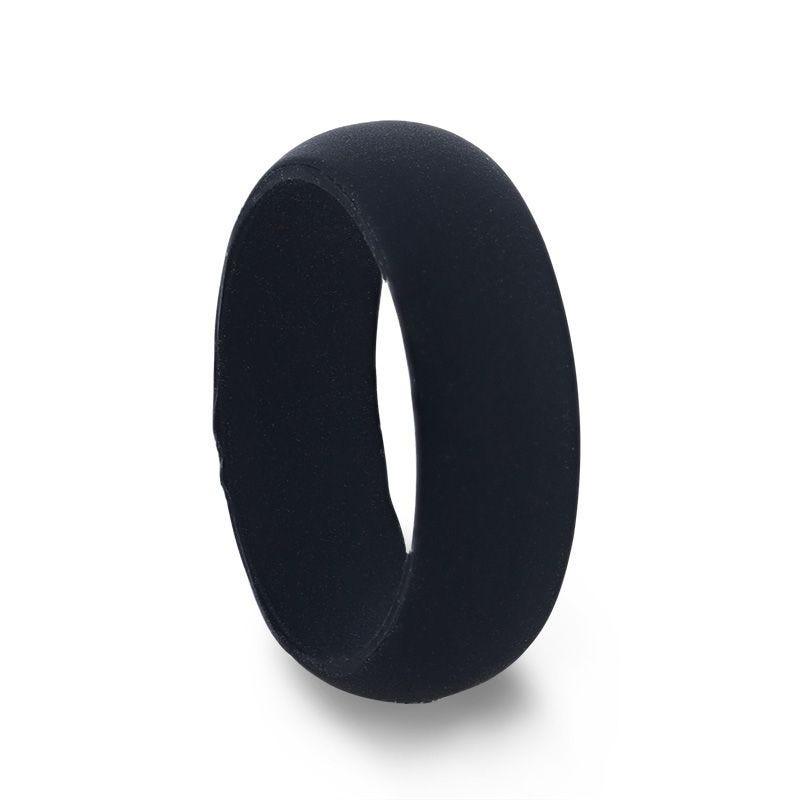 SEAL Silicone Ring for Men and Women Black Comfort Fit Hypoallergenic Remix - 8mm
