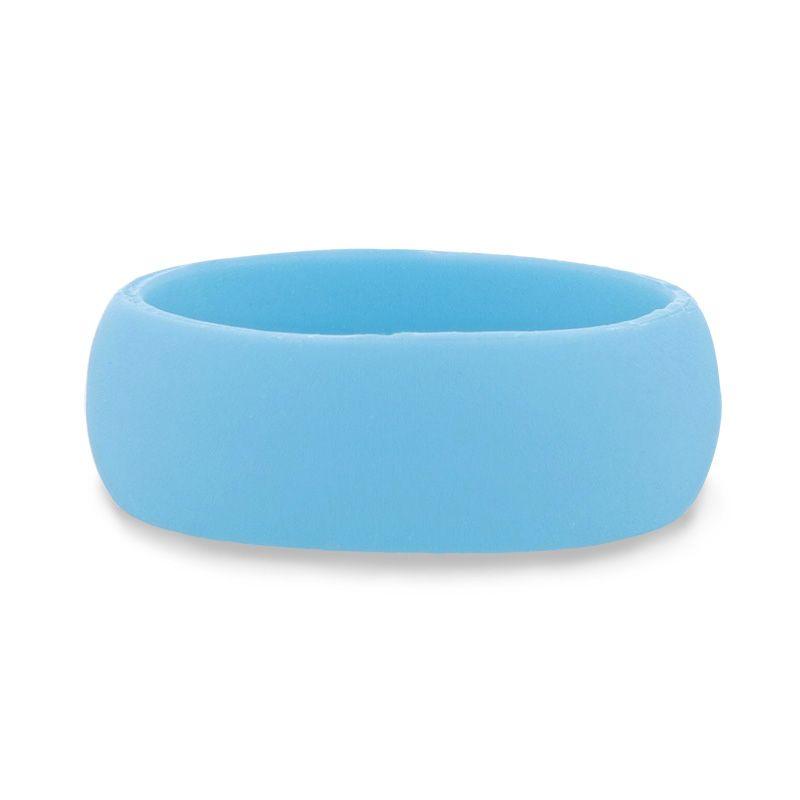 SKYLER Silicone Ring for Men and Women Light Blue Comfort Fit Hypoallergenic Remix - 8mm